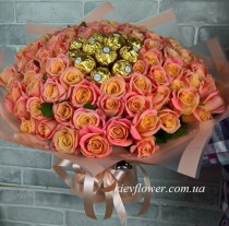 101 roses and candy